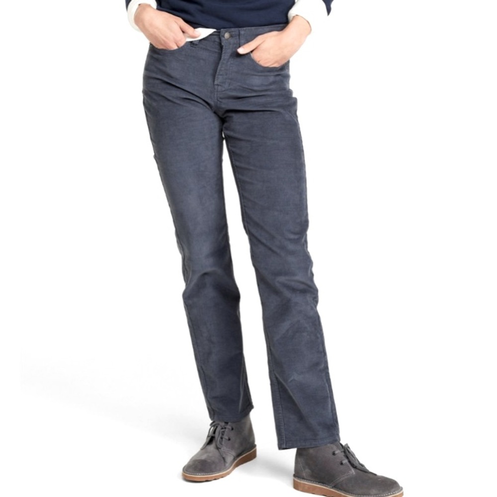 LL Bean Favorite Fit Gray Corduroy 5-pocket Straight Leg Size 10R